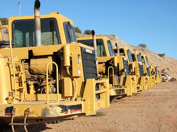 lineup of machines
